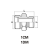 Metric male 6o° seat sealingor bonded seal stud ends