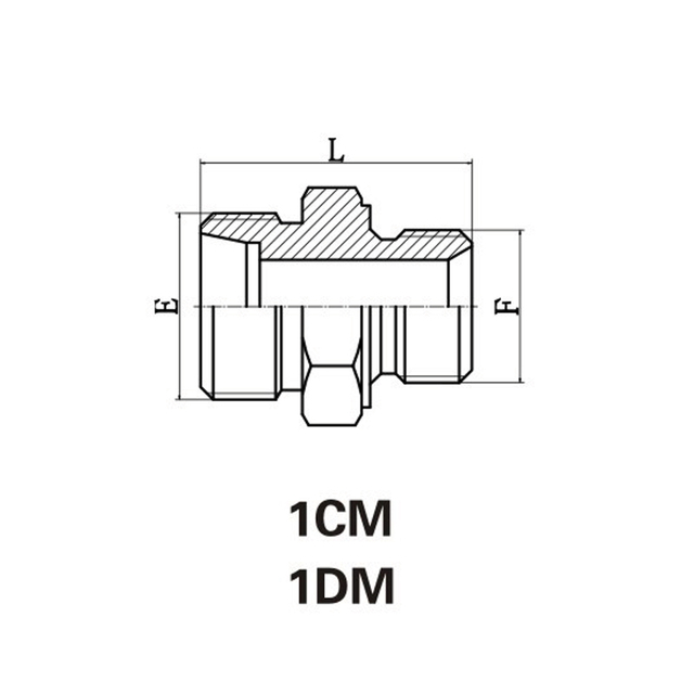 Metric male 6o° seat sealingor bonded seal stud ends