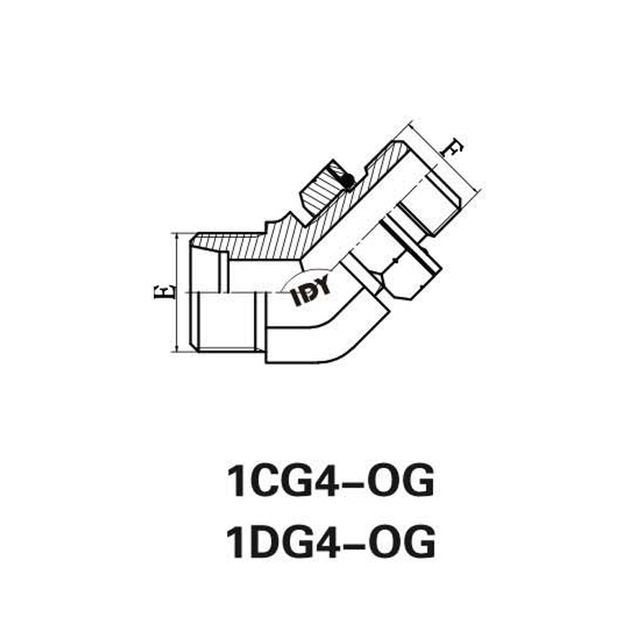 45°Elbow bsp thread adjustablestud ends with o-ring sealing
