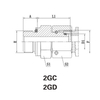 Bsp thread stud ends with o-ring sealing /metric female 24° cone o-ring sealing