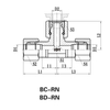 Branch tee fittingswith swivel nut