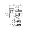 Bspp thread stud endswith o-ring sealing