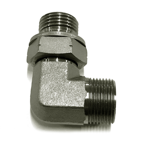 90° Elbow un、unf thread adjustablestud ends with o-ring sealing iso 11926