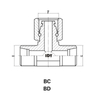 Branch tee fittingswith swivel nut