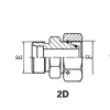 Reducer tube adaptorwith swivel nut 1