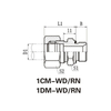 Metric thread withcaptive seal