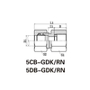 Bsp pressure gauge connectorwith dki sealing ring