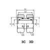 Straight tube adapterswith swivel nut