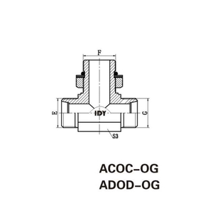 Un、unf thread adjustablestud ends with o-ring sealing branch tee