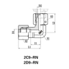 90°Elbow reducer tubeadaptor with swivel nut