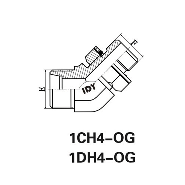 45°Elbow metric male adjustablestud end 