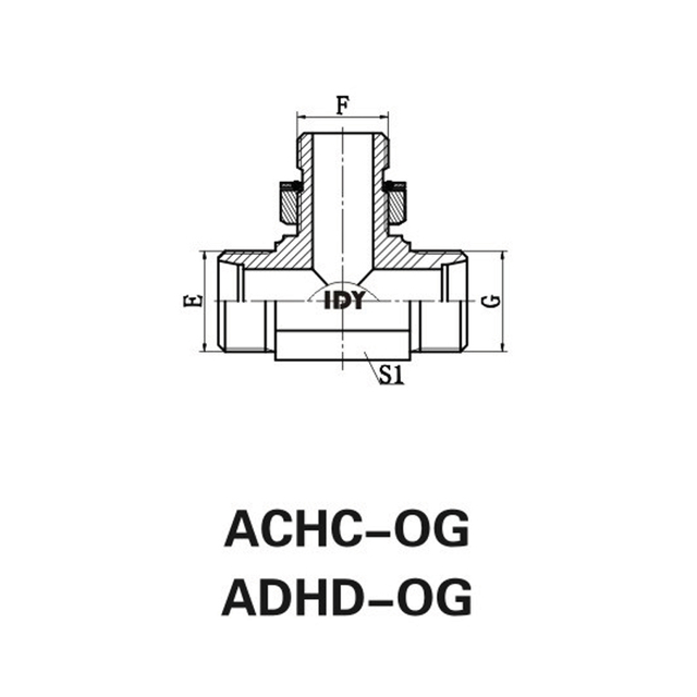 Metric male adjustable studend iso 6149 branch tee