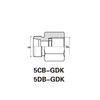 Bsp pressure gauge connectorwith dki sealing ring